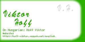 viktor hoff business card